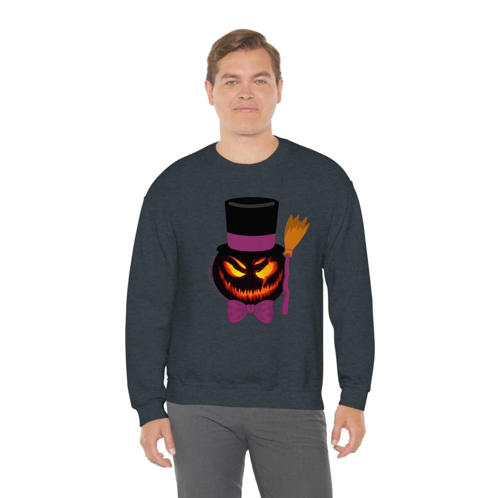 Urban SoulShine & co Sweatshirt Top Hat Jack Halloween Crewneck Sweatshirt (unisex)