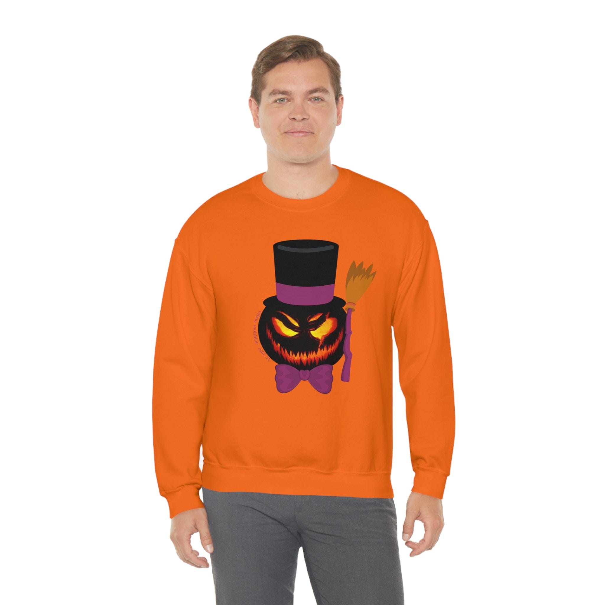 Urban SoulShine & co Sweatshirt Top Hat Jack Halloween Crewneck Sweatshirt (unisex)