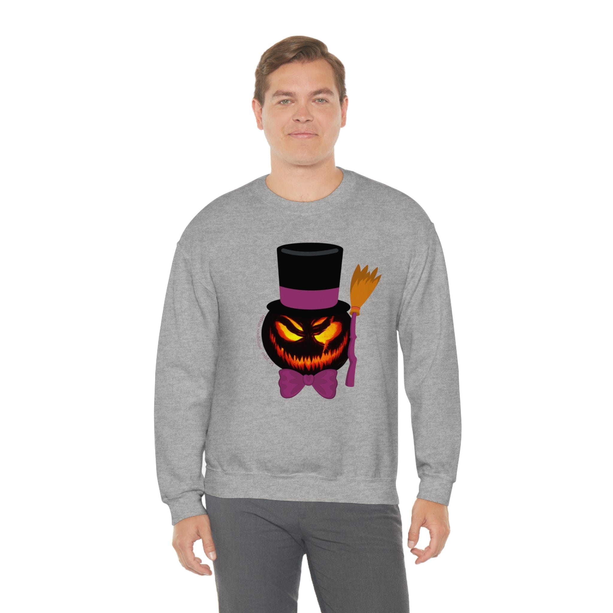 Urban SoulShine & co Sweatshirt Top Hat Jack Halloween Crewneck Sweatshirt (unisex)