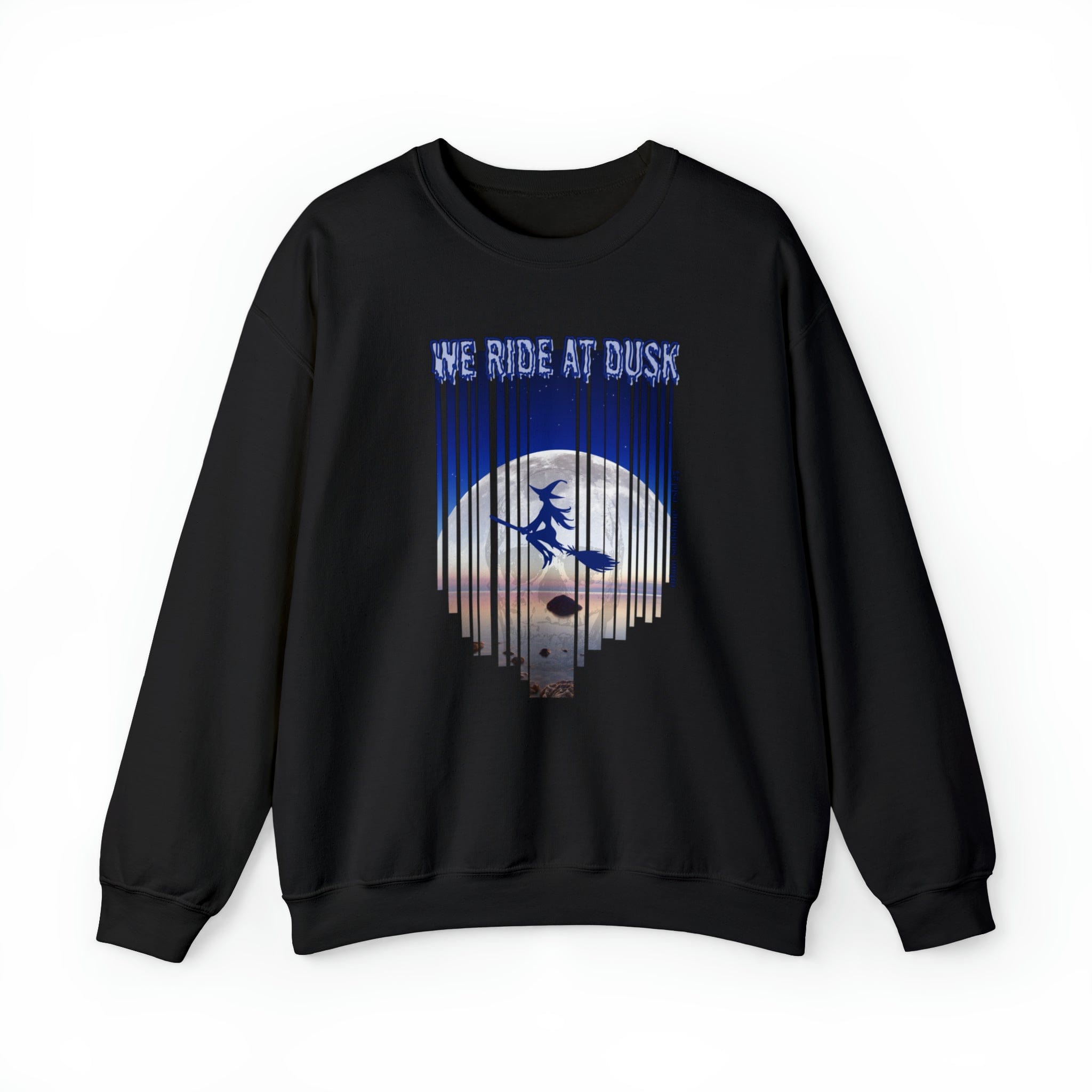 Urban SoulShine & co Sweatshirt We Ride At Dusk Moonlight Witch Flight Halloween Crewneck Sweatshirt