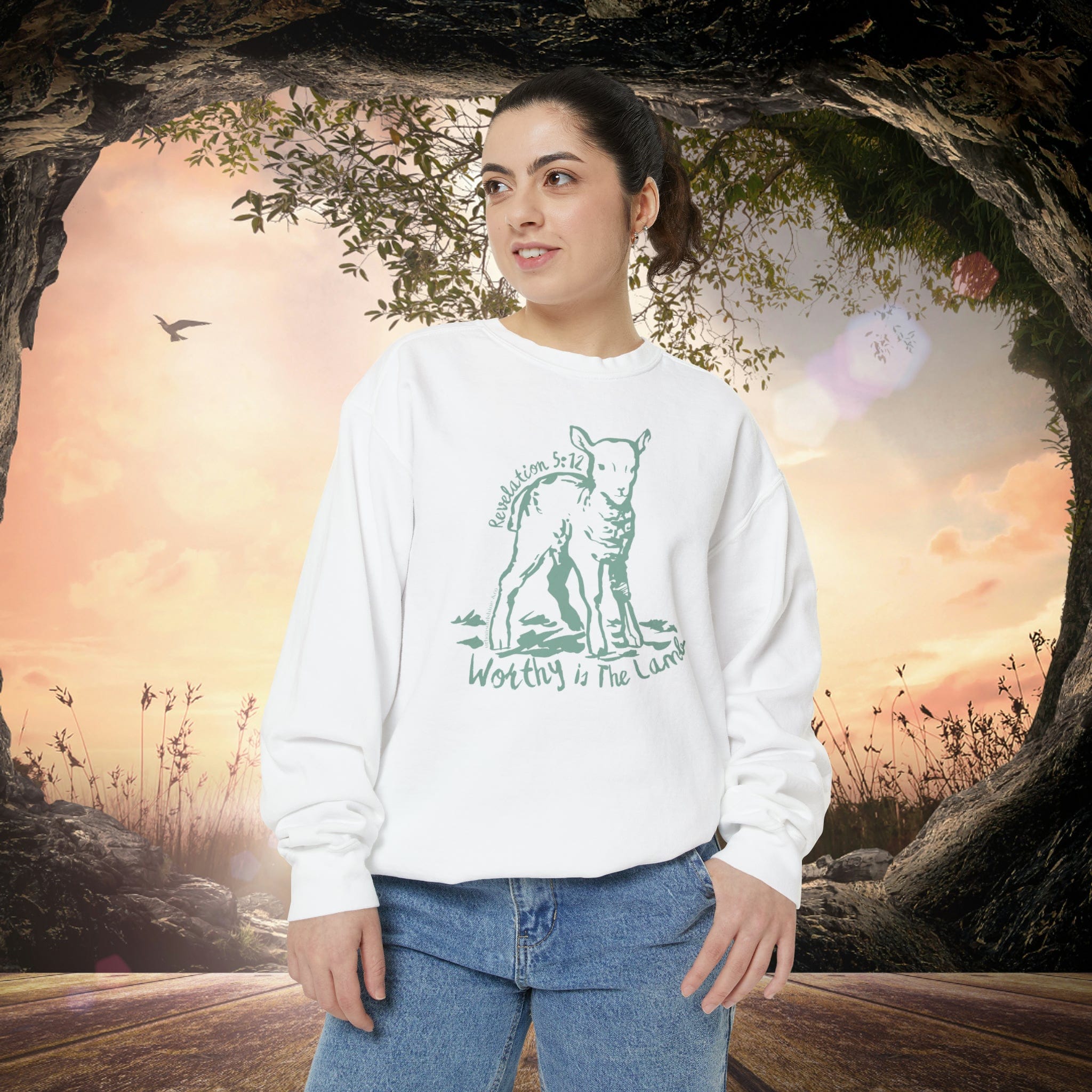  S Worthy Is The Lamb Easter Crewneck Sweatshirt