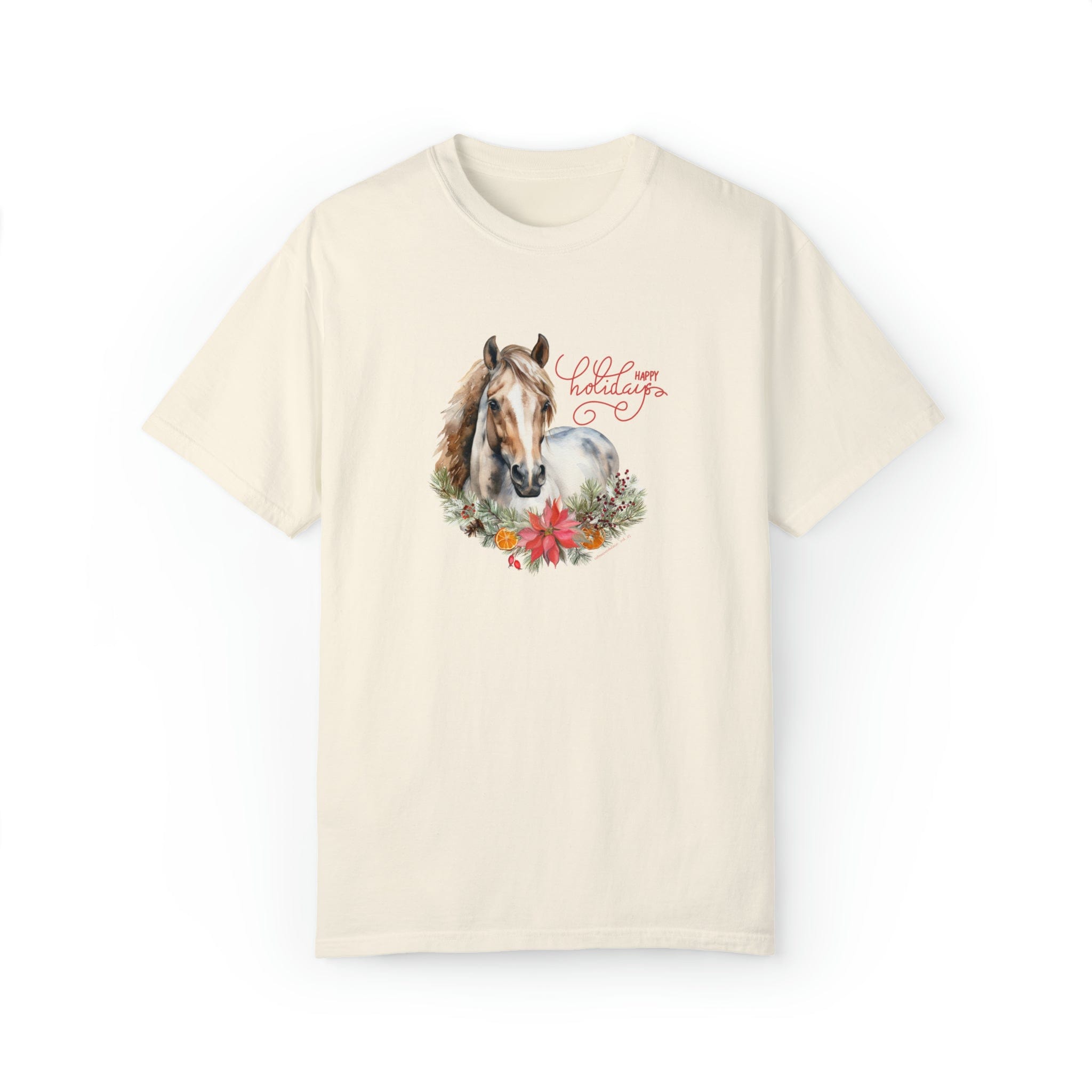 Urban SoulShine & co T-Shirt A Horse Lover's Christmas Garment-Dyed T-shirt