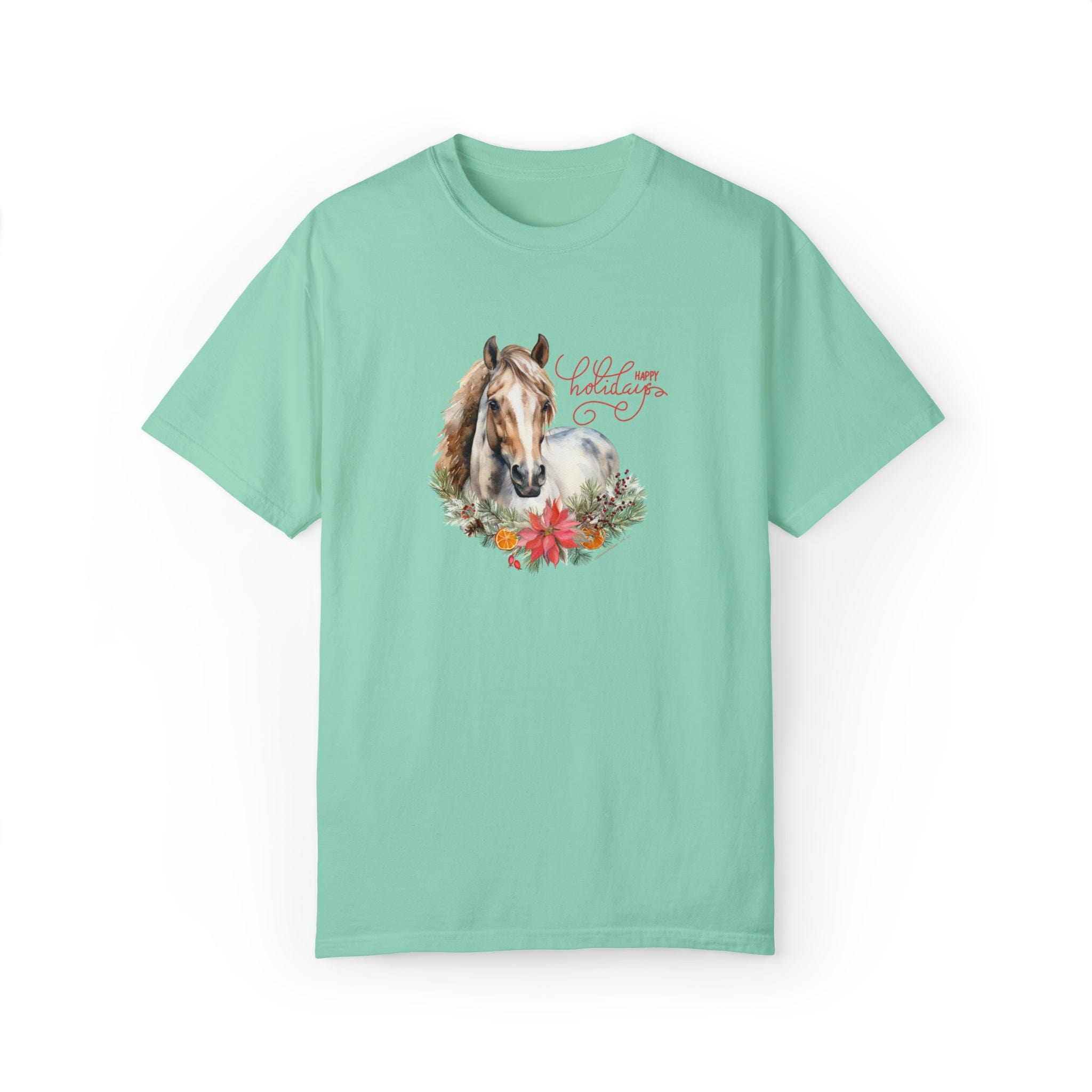 Urban SoulShine & co T-Shirt A Horse Lover's Christmas Garment-Dyed T-shirt