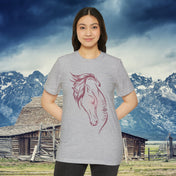 Urban SoulShine & co T-Shirt Athletic Heather / XS Soul Kiss Rose Horse Recycled Organic Tee