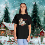 Urban SoulShine & co T-Shirt Black / S A Horse Lover's Christmas Garment-Dyed T-shirt