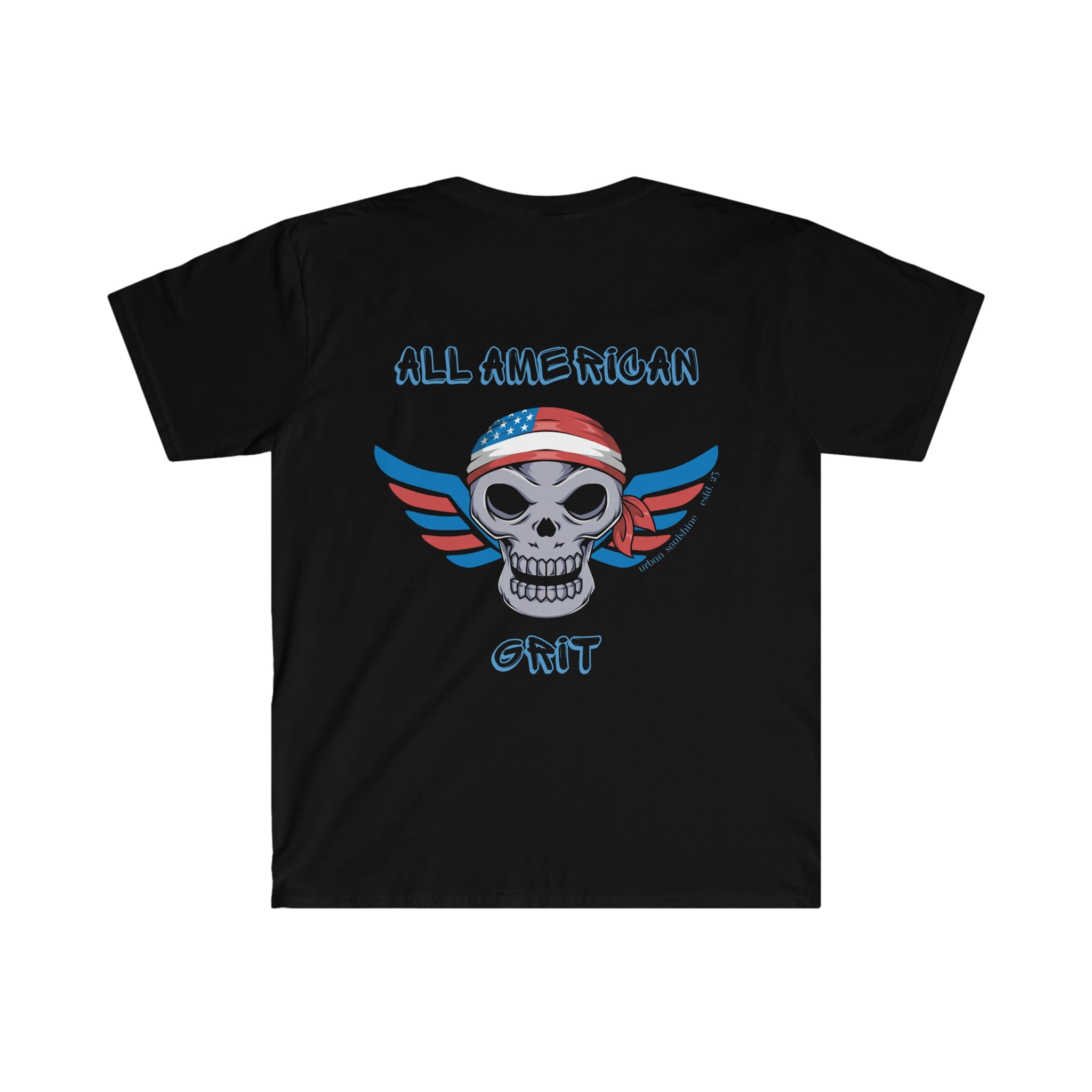 Urban SoulShine & co T-Shirt Black / S All American Grit Soft Tee (unisex)