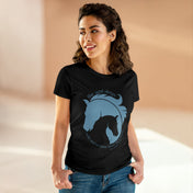 Urban SoulShine & co T-Shirt Black / S Horse & Soul Women's Tee (blue)