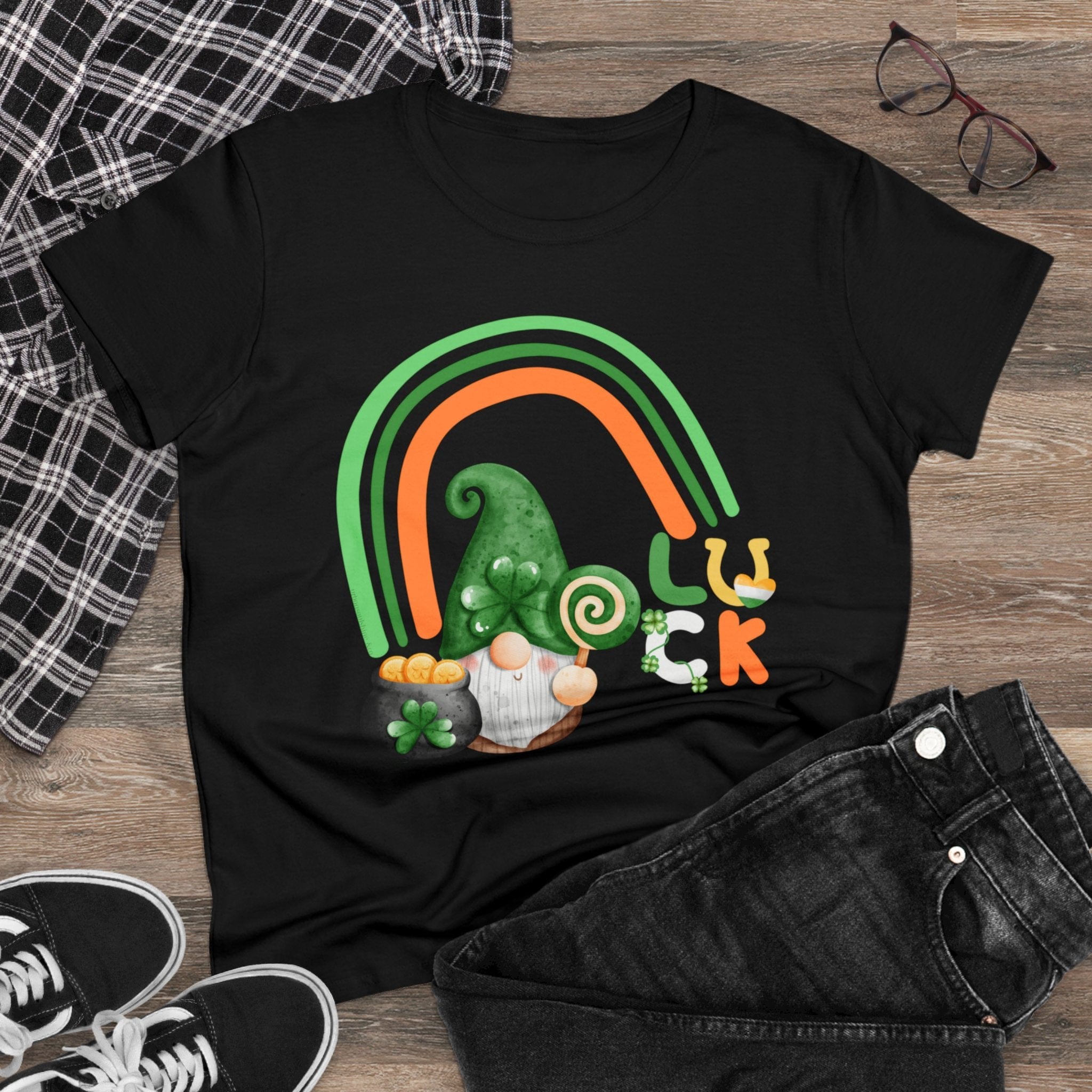  S Lucky Gnome St. Patrick's Day Women's Tee