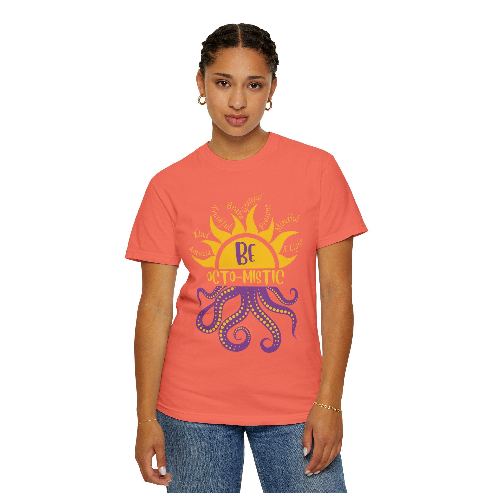 Urban SoulShine & co T-Shirt Bright Salmon / S Rays To Be Octo-Mistic Tee (Unisex)