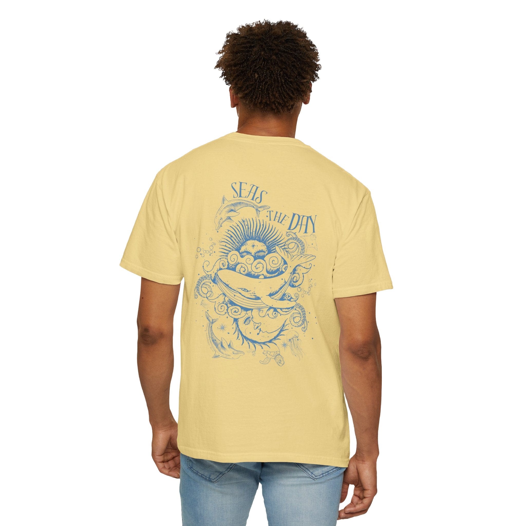 FINS UP: SEAS THE DAY Comfort Colors Tee (Unisex) Butter