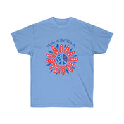 Urban SoulShine & co T-Shirt Carolina Blue / S Flower Power USA Tee (adult)