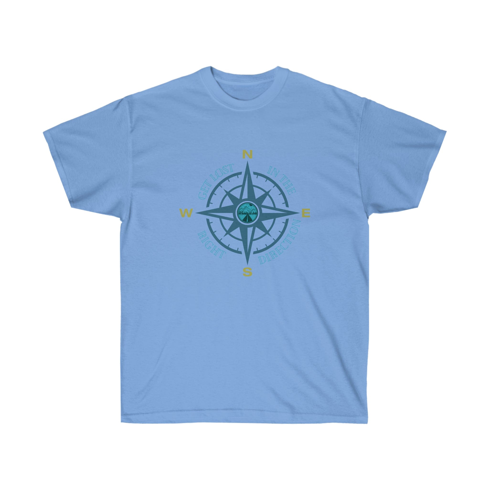 Urban SoulShine & co T-Shirt Carolina Blue / S Get Lost Compass Tee (unisex)