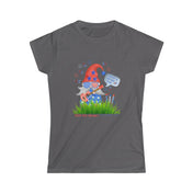 Urban SoulShine & co T-Shirt Charcoal / S FREE the GNOMES Rocker Women's Softstyle Tee