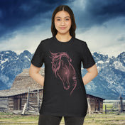 Urban SoulShine & co T-Shirt Dark Grey Heather / XS Soul Kiss Rose Horse Recycled Organic Tee