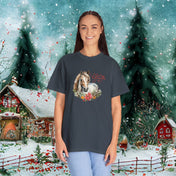 Urban SoulShine & co T-Shirt Denim / S A Horse Lover's Christmas Garment-Dyed T-shirt