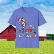 Urban SoulShine & co T-Shirt Donkey Claus Spreads Joy To The World Soft Tee (Unisex)