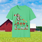 Urban SoulShine & co T-Shirt Donkey Claus Spreads Joy To The World Soft Tee (Unisex)