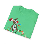 Urban SoulShine & co T-Shirt Donkey Claus Spreads Joy To The World Soft Tee (Unisex)