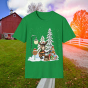 Urban SoulShine & co T-Shirt Donkey Claus Street Singer Holiday Soft Tee (Unisex)