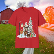 Urban SoulShine & co T-Shirt Donkey Claus Street Singer Holiday Soft Tee (Unisex)