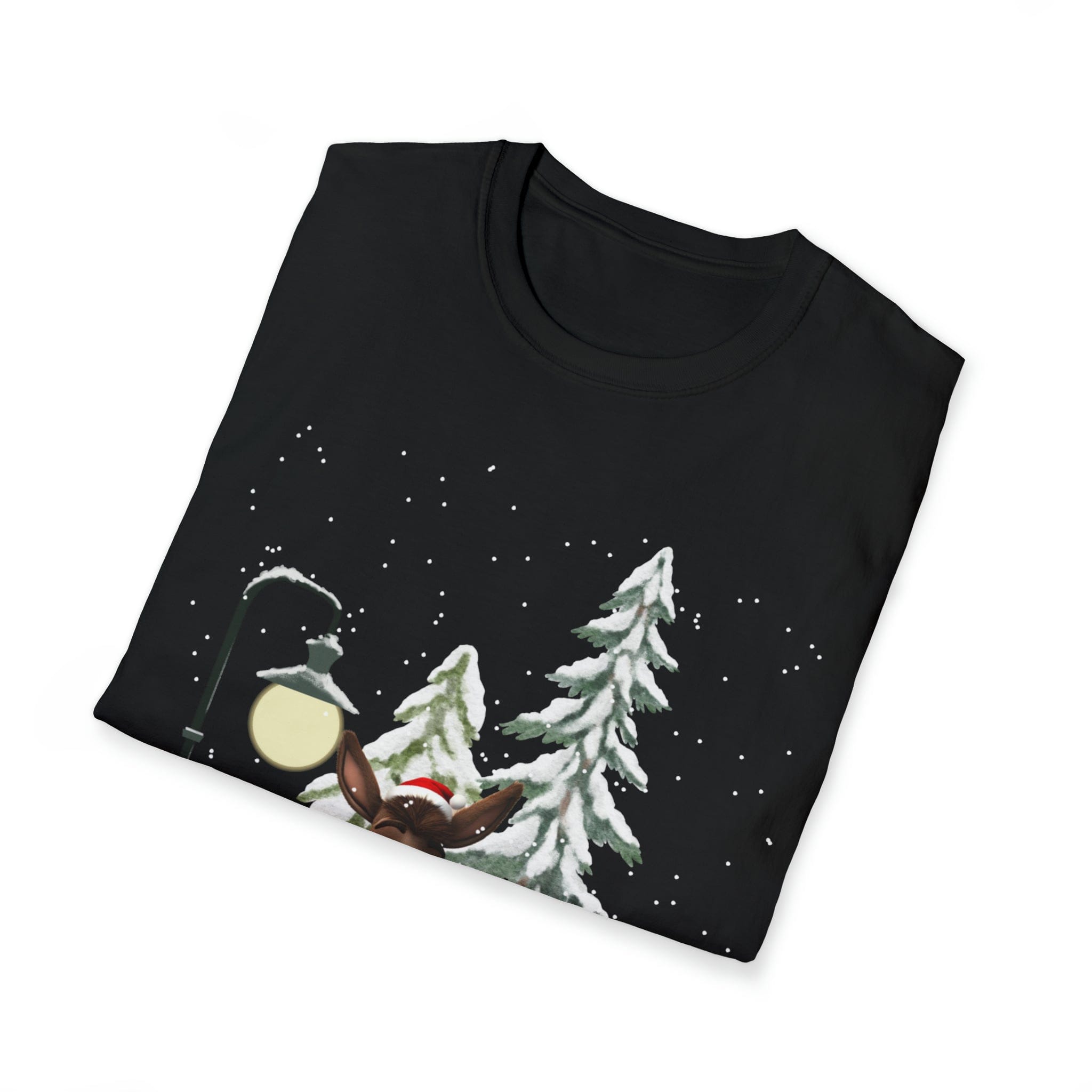 Urban SoulShine & co T-Shirt Donkey Claus Street Singer Holiday Soft Tee (Unisex)