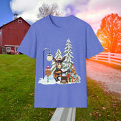 Urban SoulShine & co T-Shirt Donkey Claus Street Singer Holiday Soft Tee (Unisex)