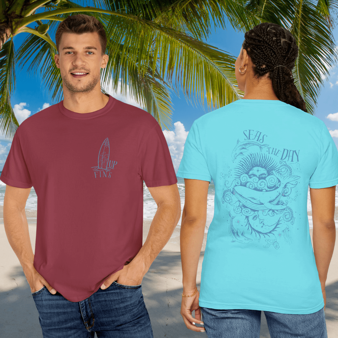 FINS UP: SEAS THE DAY Comfort Colors Tee (Unisex)