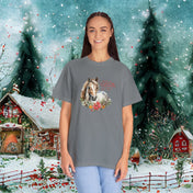 Urban SoulShine & co T-Shirt Granite / S A Horse Lover's Christmas Garment-Dyed T-shirt