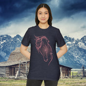 Urban SoulShine & co T-Shirt Heather Navy / XS Soul Kiss Rose Horse Recycled Organic Tee