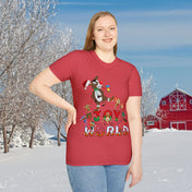 Urban SoulShine & co T-Shirt Heather Red / S Donkey Claus Spreads Joy To The World Soft Tee (Unisex)