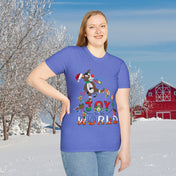 Urban SoulShine & co T-Shirt Heather Royal / S Donkey Claus Spreads Joy To The World Soft Tee (Unisex)