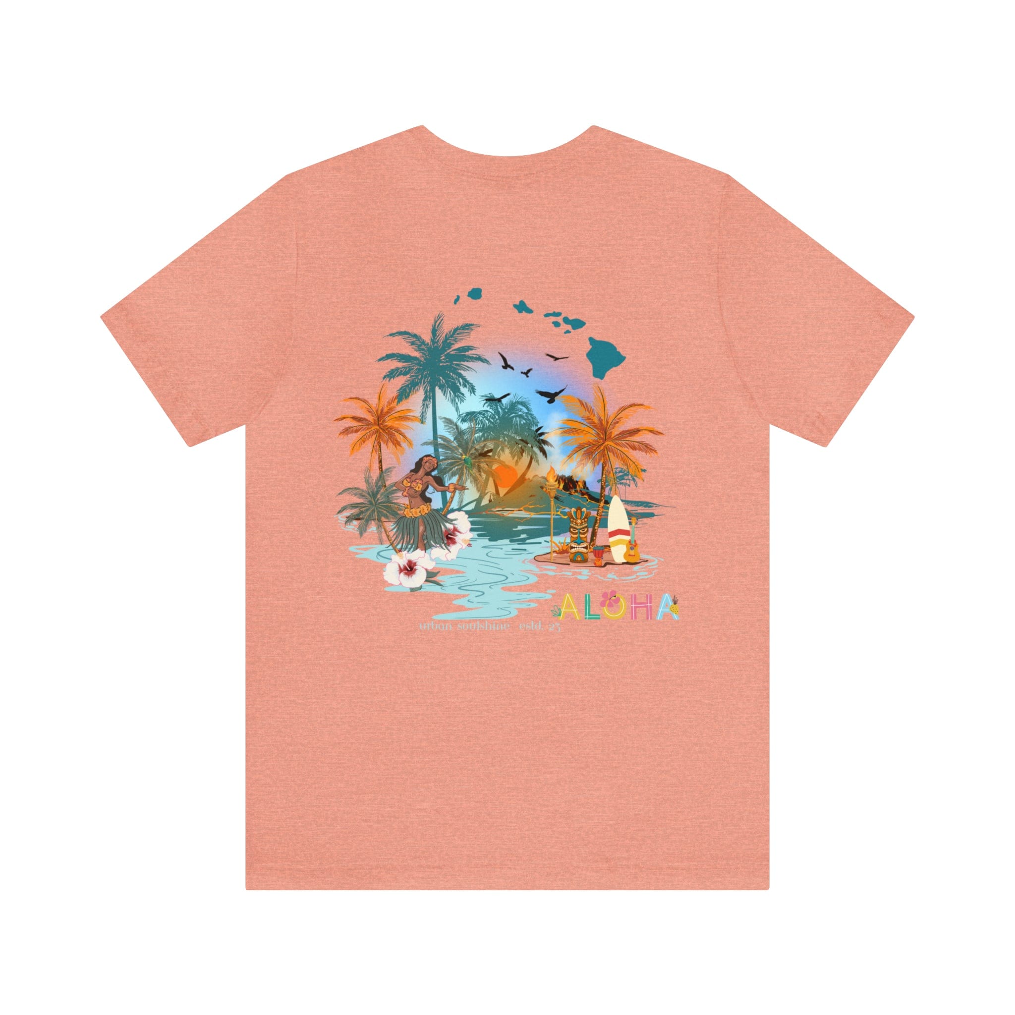 Urban SoulShine & co T-Shirt Heather Sunset / S ALOHA Vibes Tee (unisex)