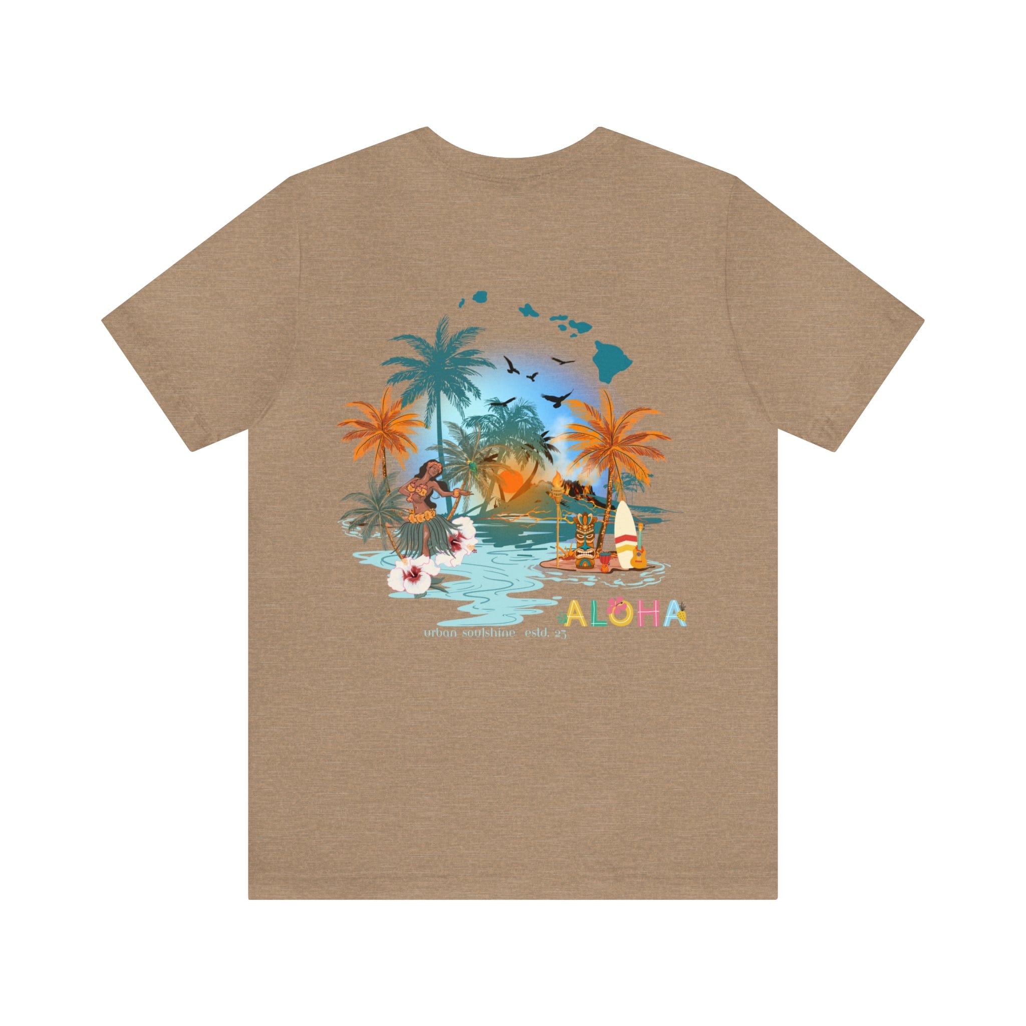 Urban SoulShine & co T-Shirt Heather Tan / XS ALOHA Vibes Tee (unisex)