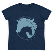 Urban SoulShine & co T-Shirt Horse & Soul Women's Tee (blue)