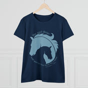 Urban SoulShine & co T-Shirt Horse & Soul Women's Tee (blue)