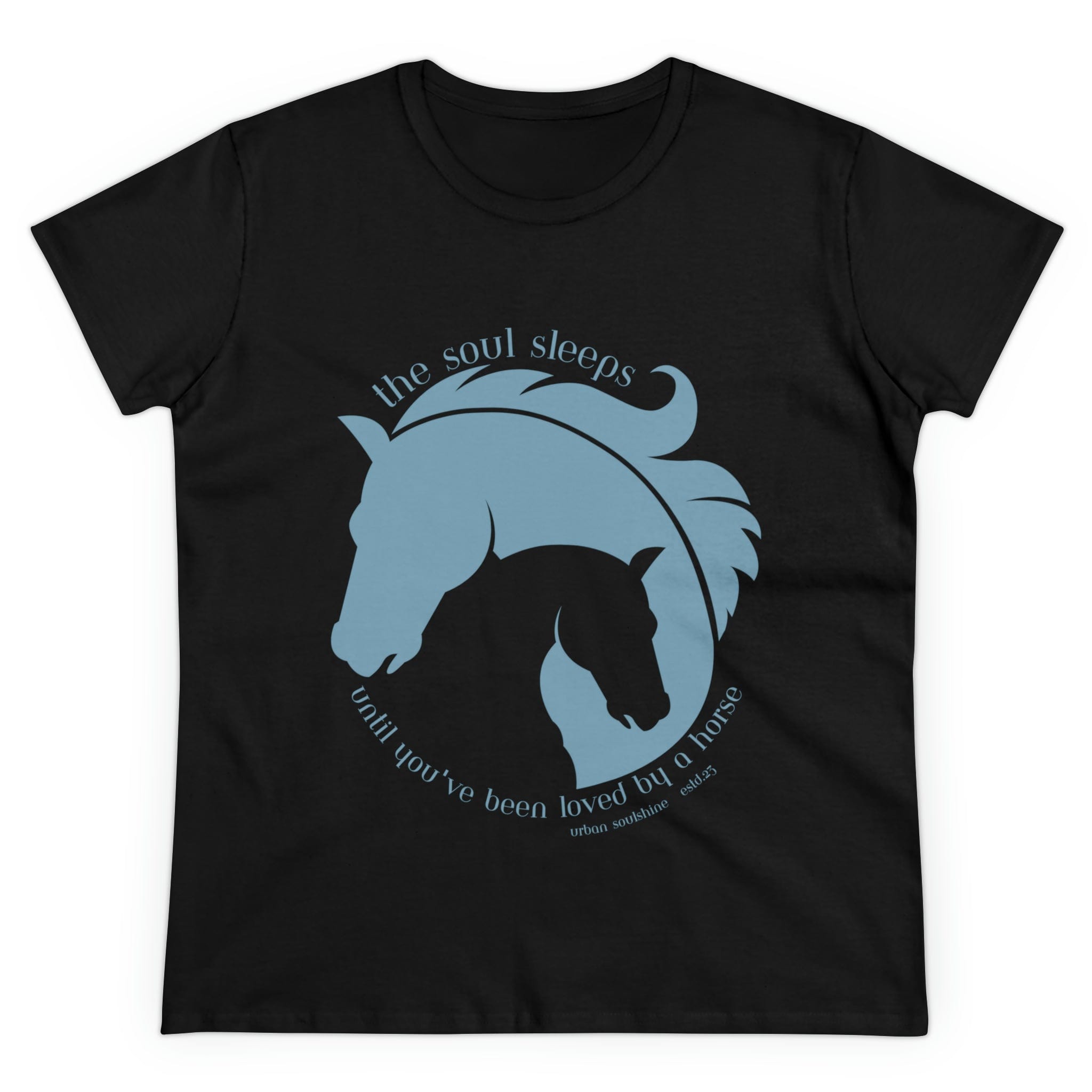 Urban SoulShine & co T-Shirt Horse & Soul Women's Tee (blue)