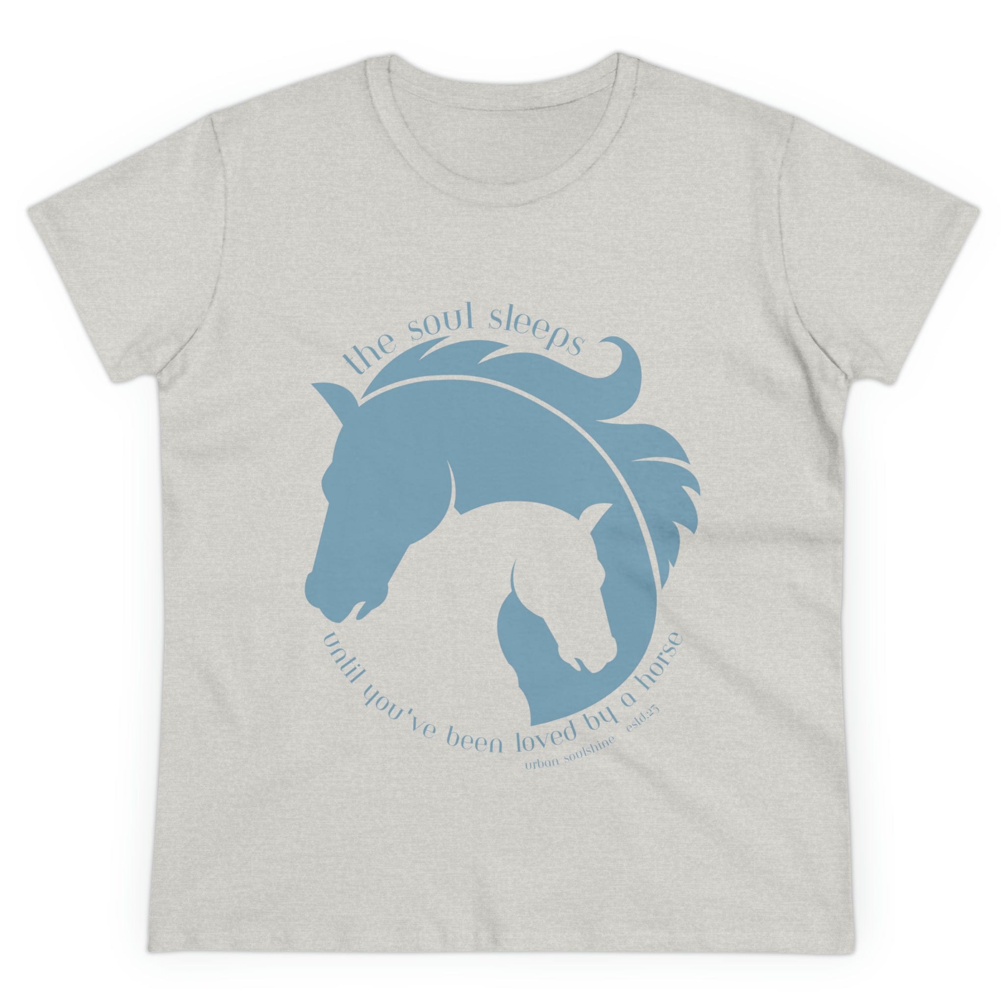 Urban SoulShine & co T-Shirt Horse & Soul Women's Tee (blue)