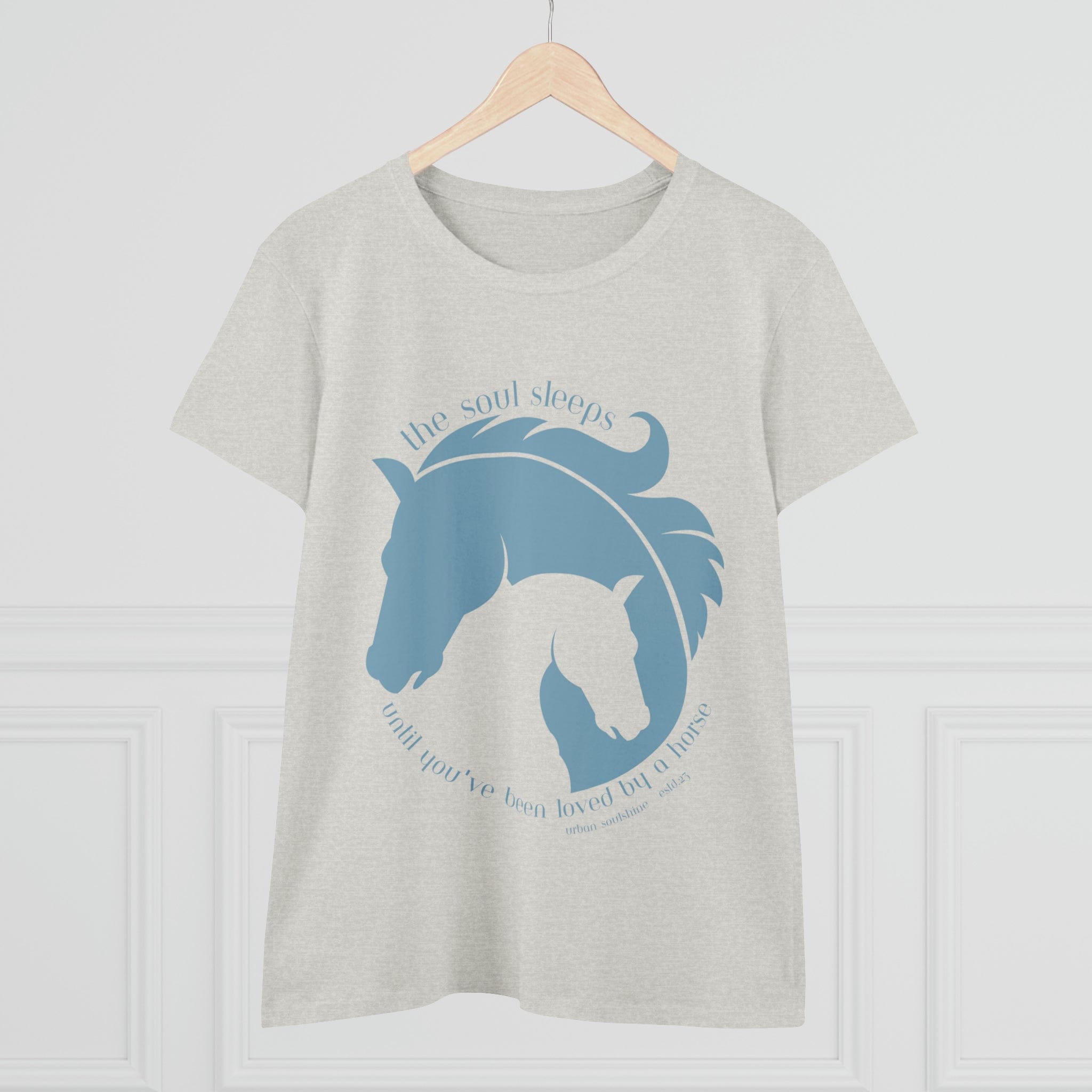 Urban SoulShine & co T-Shirt Horse & Soul Women's Tee (blue)