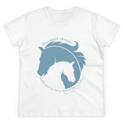 Urban SoulShine & co T-Shirt Horse & Soul Women's Tee (blue)