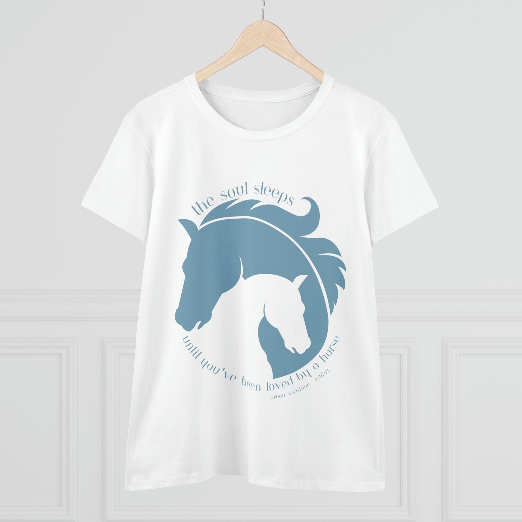 Urban SoulShine & co T-Shirt Horse & Soul Women's Tee (blue)