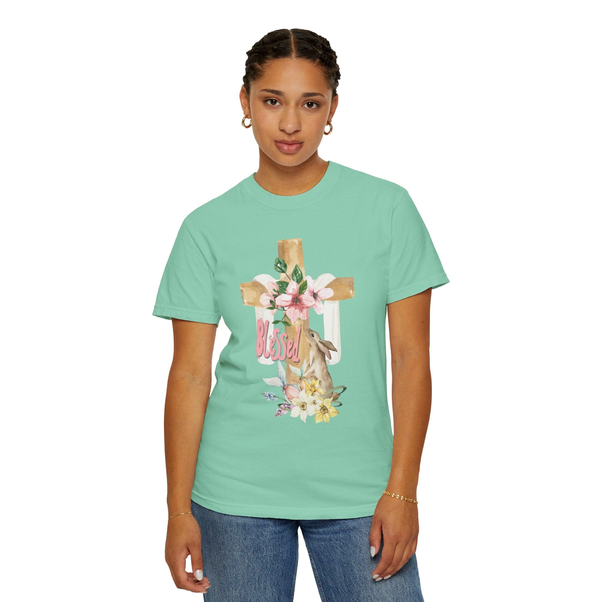 Blessed Easter Comfort Colors Tee Island Reef