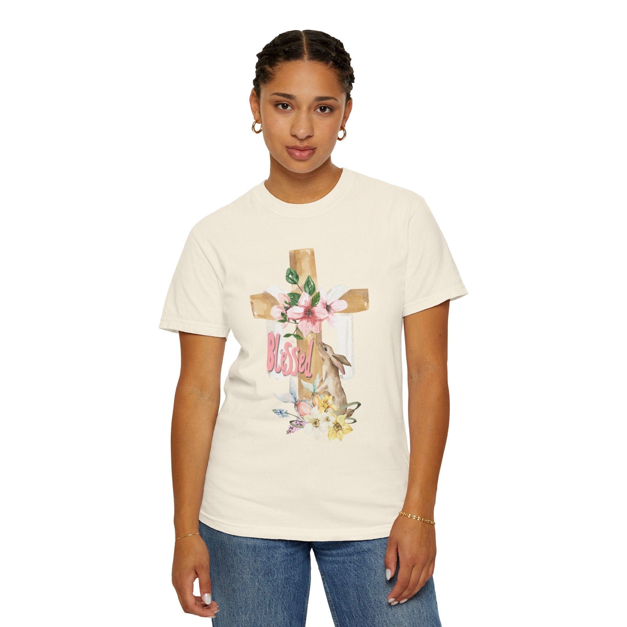 Blessed Easter Comfort Colors Tee Ivory