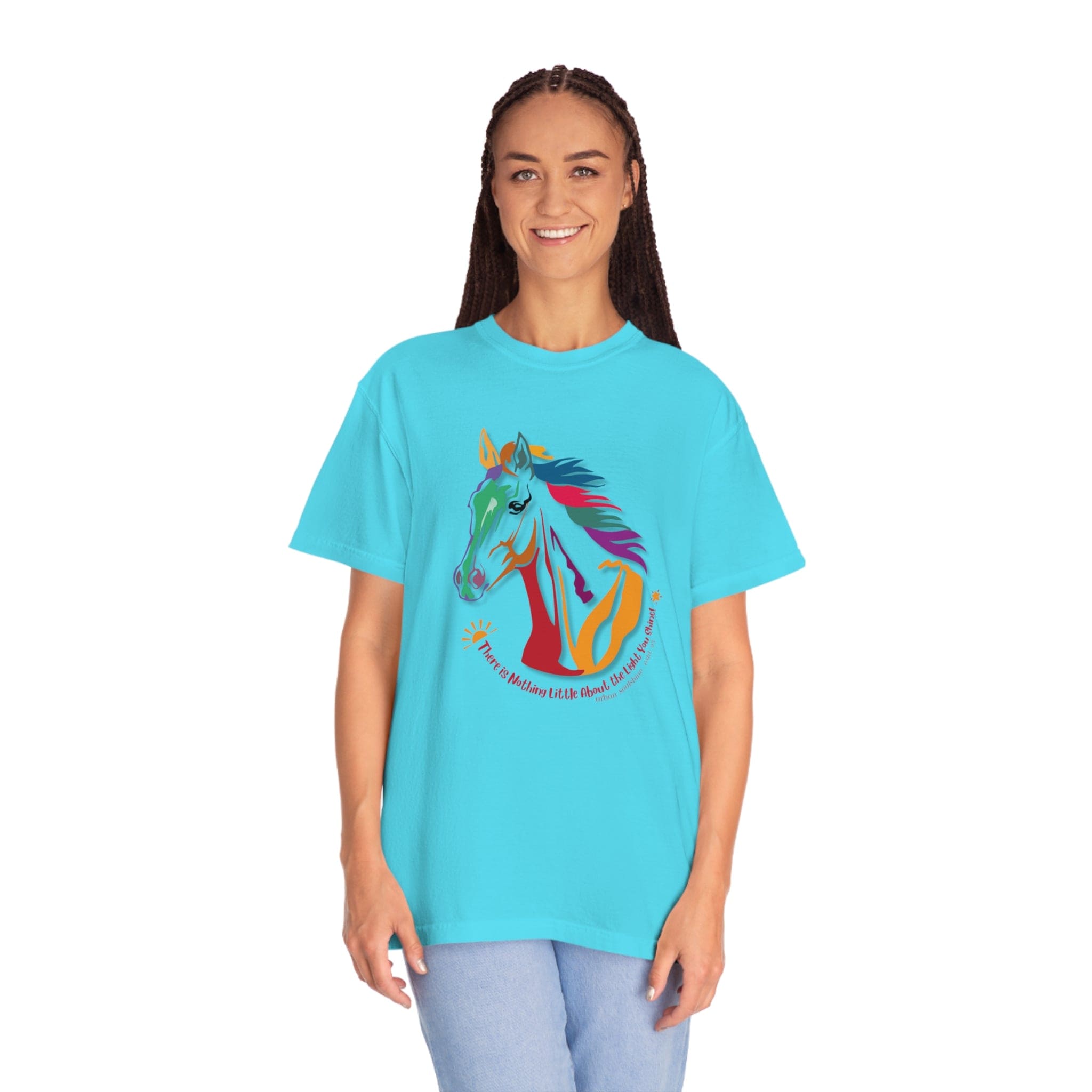 Urban SoulShine & co T-Shirt Lagoon Blue / S Nothing Little About Your Light Horse (premium pastels Tee)