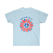 Urban SoulShine & co T-Shirt Light Blue / S Flower Power USA Tee (adult)