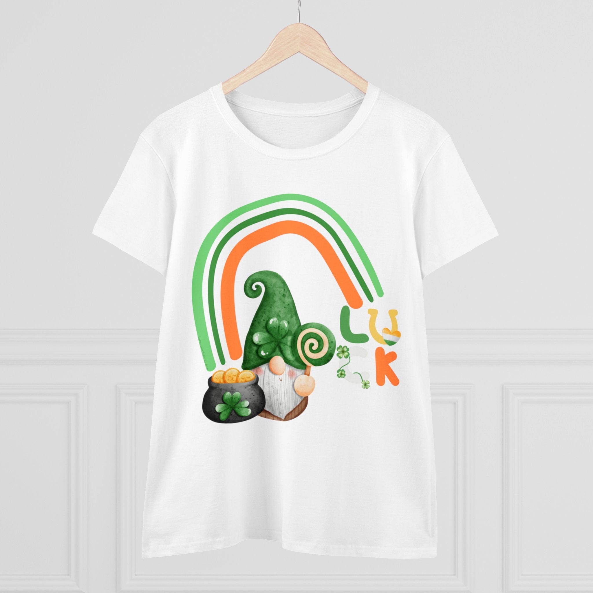 Urban SoulShine & co T-Shirt Lucky Gnome St. Patrick's Day Women's Tee