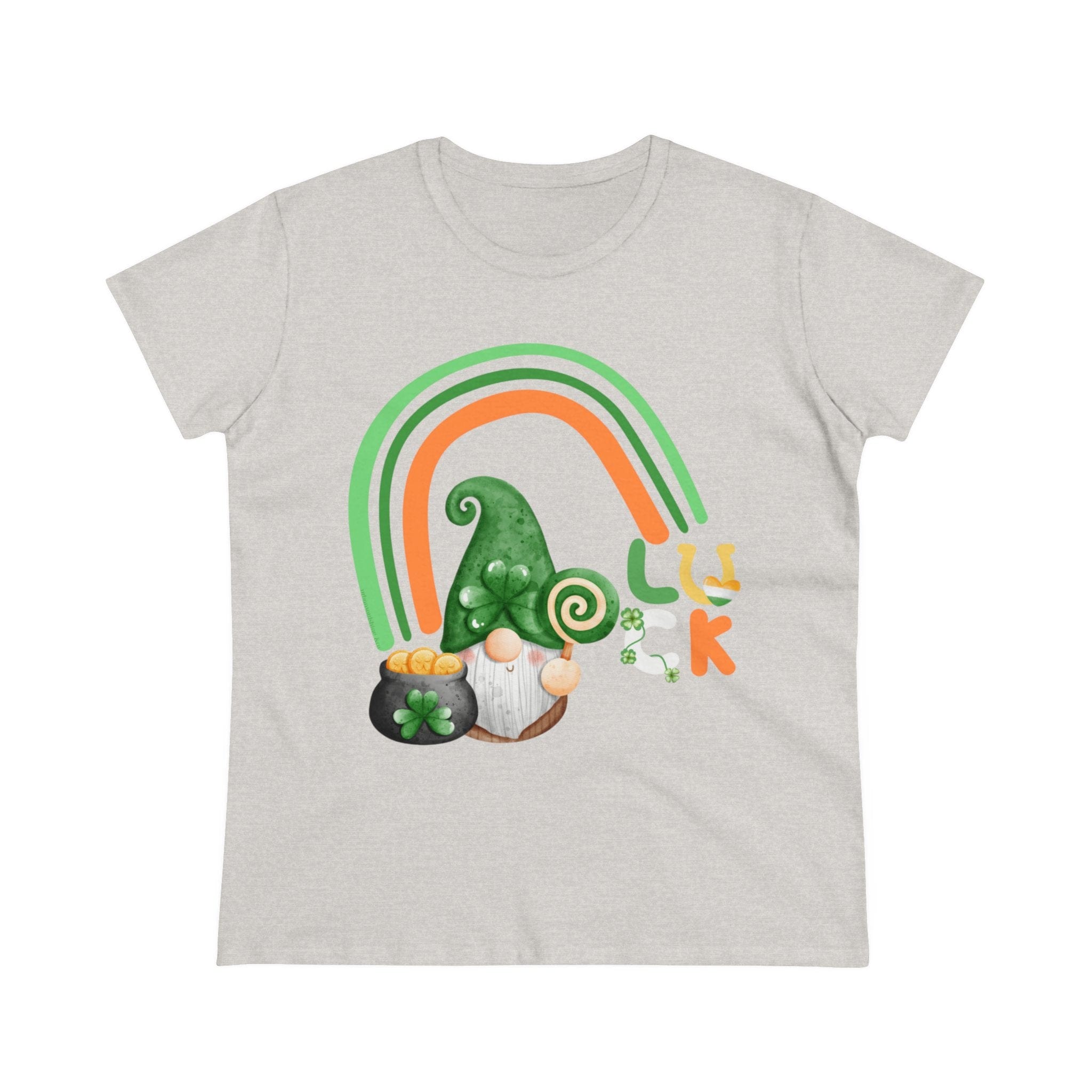 Urban SoulShine & co T-Shirt Lucky Gnome St. Patrick's Day Women's Tee