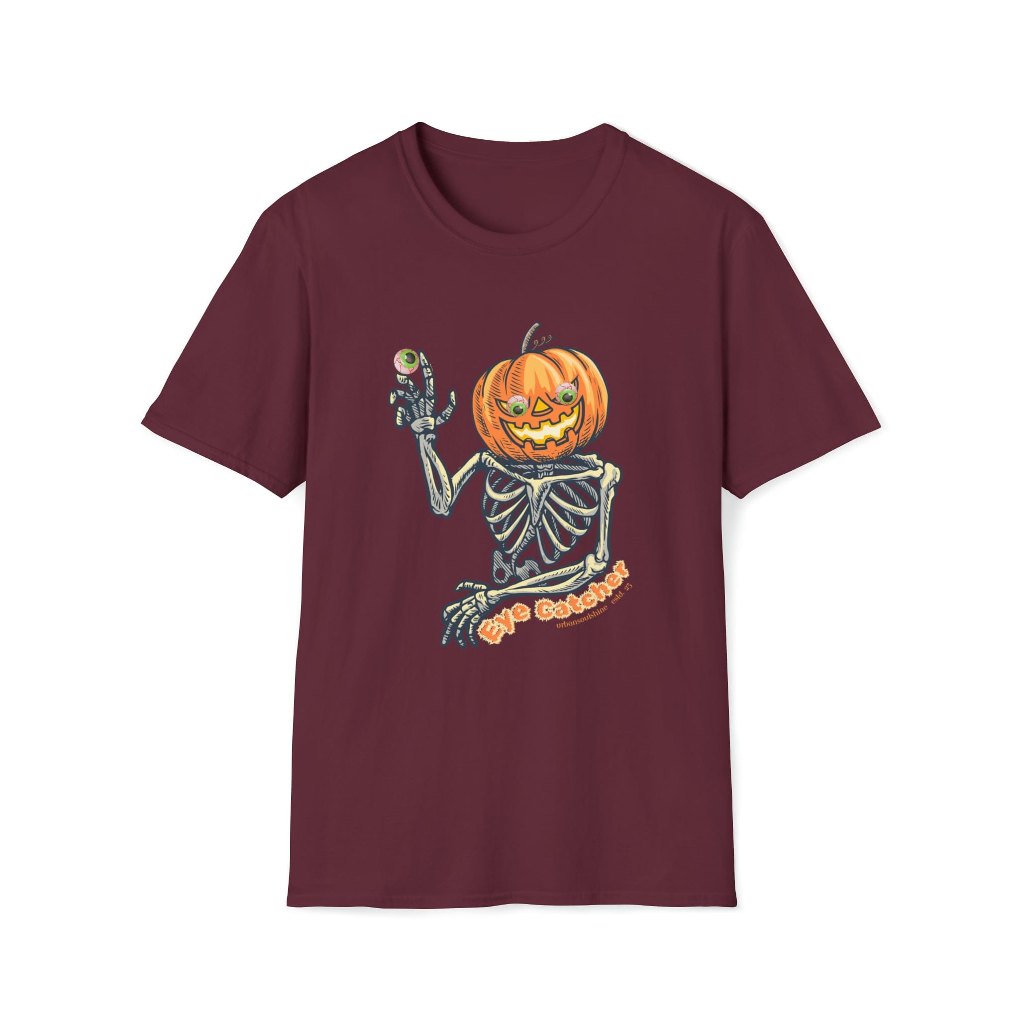 Urban SoulShine & co T-Shirt Maroon / S Eye Catcher Halloween Softstyle Tee (unisex)