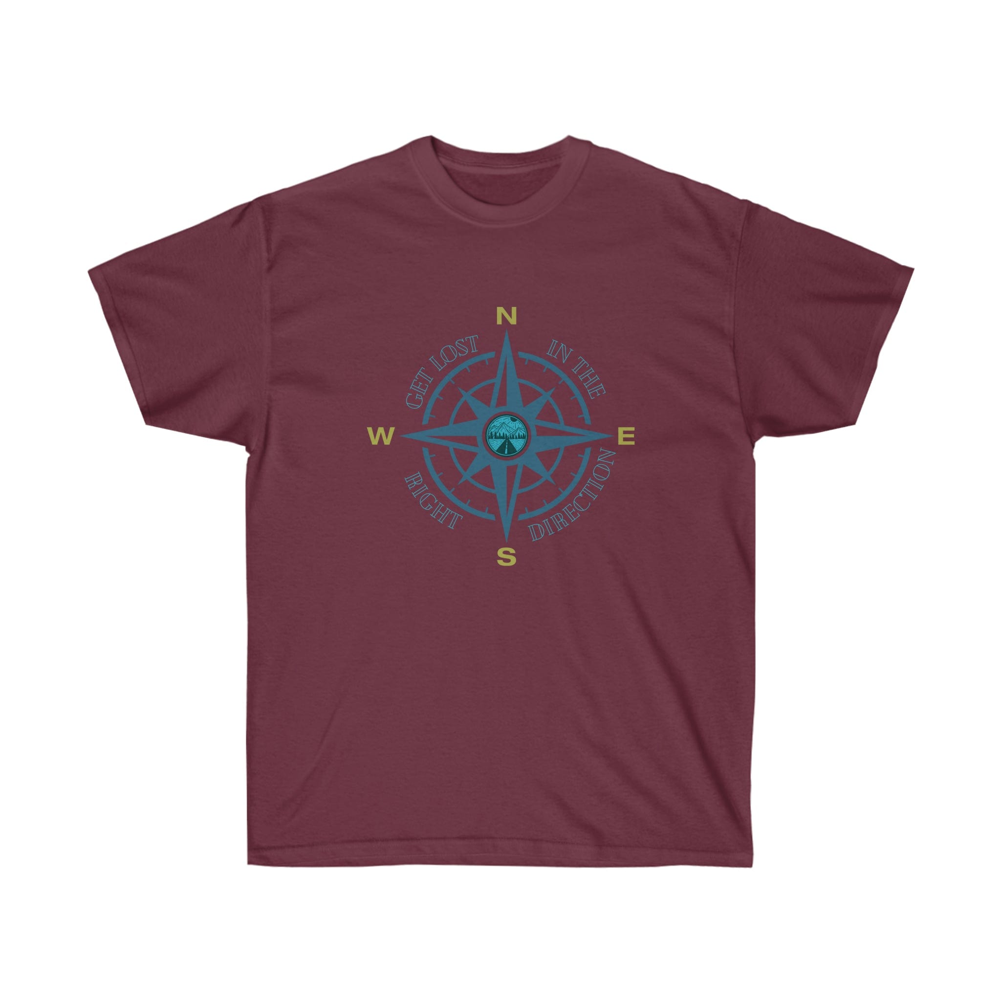 Urban SoulShine & co T-Shirt Maroon / S Get Lost Compass Tee (unisex)