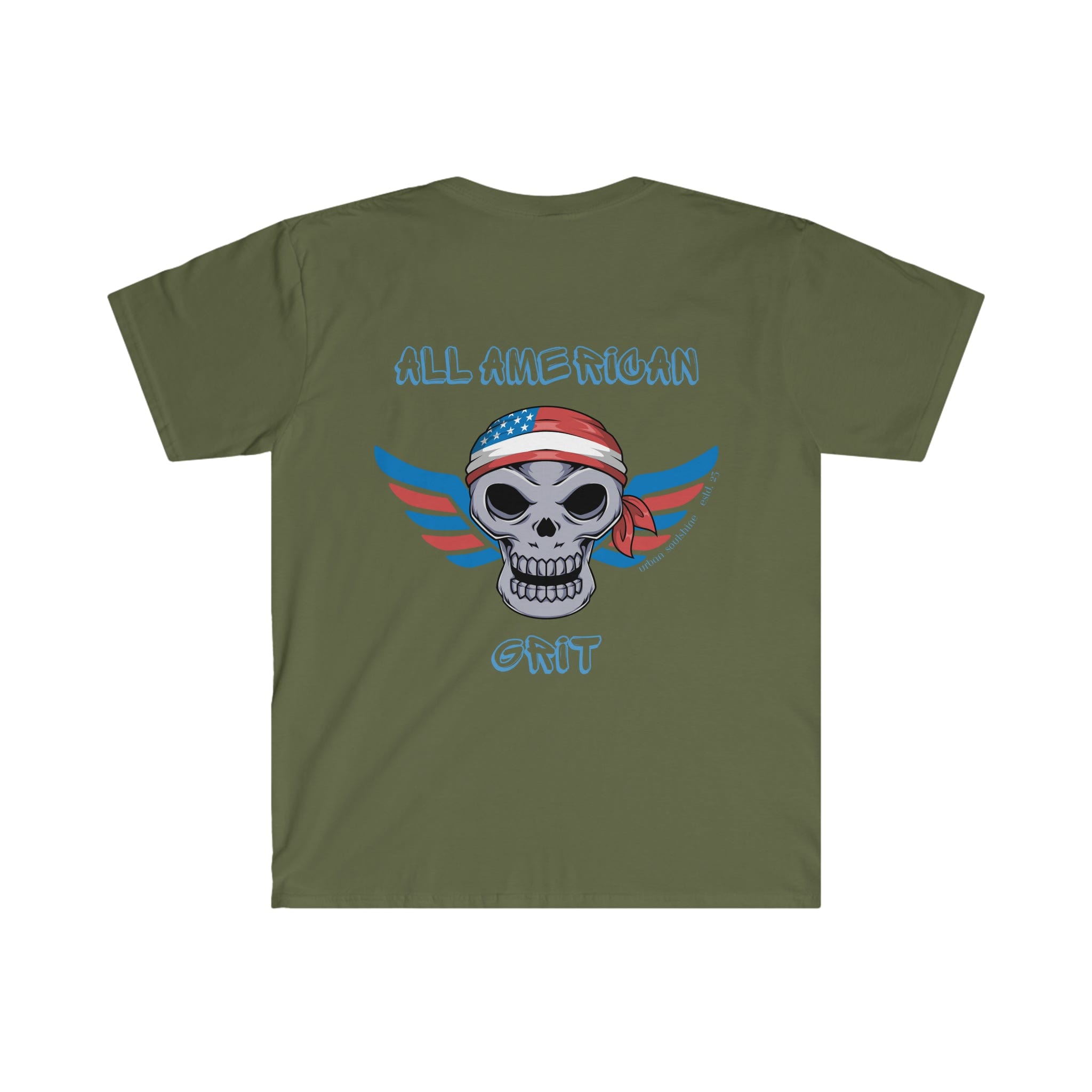 Urban SoulShine & co T-Shirt Military Green / S All American Grit Soft Tee (unisex)