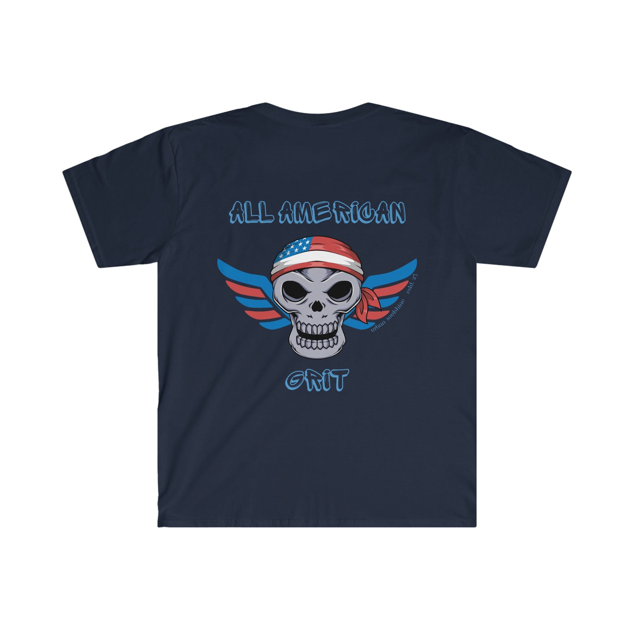 Urban SoulShine & co T-Shirt Navy / S All American Grit Soft Tee (unisex)